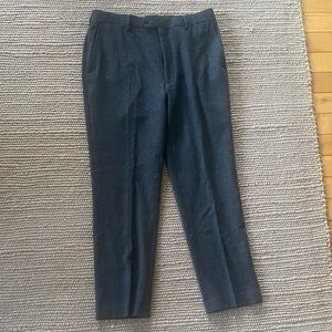 Buck Mason Men's Dark Gray Wool Dress Pants